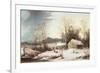 Farmstead in Winter, 1860-Frederic Edwin Church-Framed Giclee Print