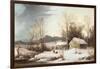 Farmstead in Winter, 1860-Frederic Edwin Church-Framed Giclee Print