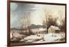 Farmstead in Winter, 1860-Frederic Edwin Church-Framed Giclee Print