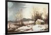 Farmstead in Winter, 1860-Frederic Edwin Church-Framed Giclee Print