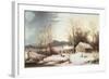 Farmstead in Winter, 1860-Frederic Edwin Church-Framed Giclee Print