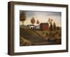 Farmstead Scene, American School, Late 19th Century-null-Framed Giclee Print