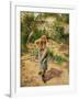 Farmwoman Digging-Camille Pissarro-Framed Giclee Print