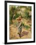 Farmwoman Digging-Camille Pissarro-Framed Giclee Print