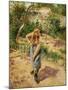 Farmwoman Digging-Camille Pissarro-Mounted Giclee Print