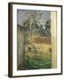 Farmyard at Auvers, 1879-80-Paul Cézanne-Framed Giclee Print