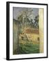 Farmyard at Auvers, 1879-80-Paul Cézanne-Framed Giclee Print