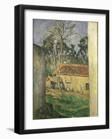 Farmyard at Auvers, 1879-80-Paul Cézanne-Framed Giclee Print