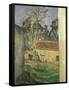 Farmyard at Auvers, 1879-80-Paul Cézanne-Framed Stretched Canvas