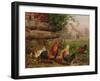 Farmyard Chickens-Carl Jutz-Framed Giclee Print