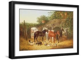 Farmyard Companions-John Frederick Herring Jnr-Framed Giclee Print