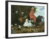 Farmyard Fowls with Pigeons-Melchior de Hondecoeter-Framed Giclee Print