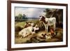 Farmyard Friends, 1923-Walter Hunt-Framed Giclee Print