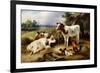 Farmyard Friends, 1923-Walter Hunt-Framed Giclee Print