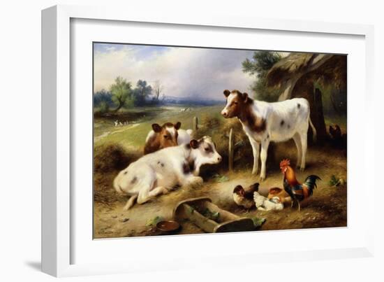 Farmyard Friends, 1923-Walter Hunt-Framed Giclee Print