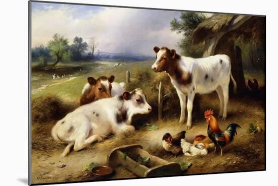 Farmyard Friends-Walter Hunt-Mounted Giclee Print