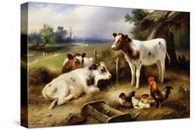 Farmyard Friends-Walter Hunt-Stretched Canvas