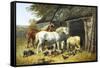 Farmyard Friends-John Frederick Herring II-Framed Stretched Canvas