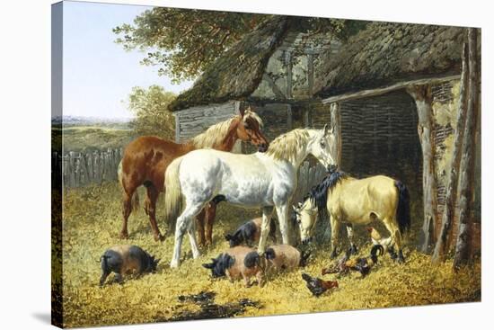 Farmyard Friends-John Frederick Herring II-Stretched Canvas