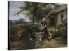 Farmyard Happiness-Jan Mari Henri Ten Kate-Stretched Canvas