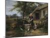 Farmyard Happiness-Jan Mari Henri Ten Kate-Mounted Giclee Print