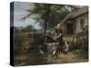 Farmyard Happiness-Jan Mari Henri Ten Kate-Stretched Canvas