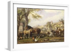 Farmyard in Herefordshire-Henry Brittan Willis-Framed Giclee Print