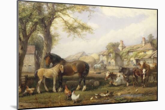 Farmyard in Herefordshire-Henry Brittan Willis-Mounted Giclee Print