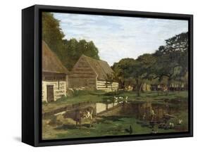 Farmyard in Normandy by Claude Monet-null-Framed Stretched Canvas