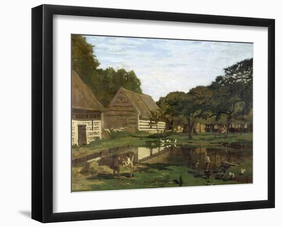 Farmyard in Normandy by Claude Monet-null-Framed Giclee Print