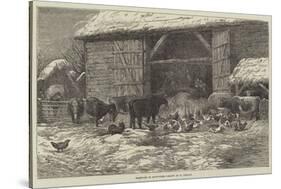 Farmyard in Snow-Time-Edward Duncan-Stretched Canvas