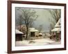 Farmyard in Winter, 1862-George Henry Durrie-Framed Giclee Print