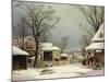 Farmyard in Winter, 1862-George Henry Durrie-Mounted Giclee Print