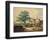 Farmyard near Aston Hall (W/C on Paper)-Joseph Wright-Framed Giclee Print