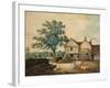 Farmyard near Aston Hall (W/C on Paper)-Joseph Wright-Framed Giclee Print