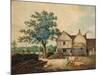 Farmyard near Aston Hall (W/C on Paper)-Joseph Wright-Mounted Giclee Print