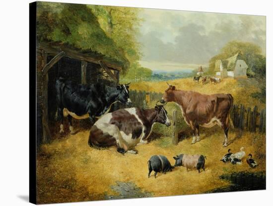 Farmyard Scene, 1853-John Frederick Herring I-Stretched Canvas