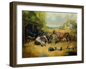 Farmyard Scene, 1853-John Frederick Herring I-Framed Giclee Print