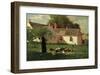Farmyard Scene, c. 1874-Winslow Homer-Framed Giclee Print