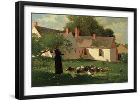 Farmyard Scene, c. 1874-Winslow Homer-Framed Giclee Print