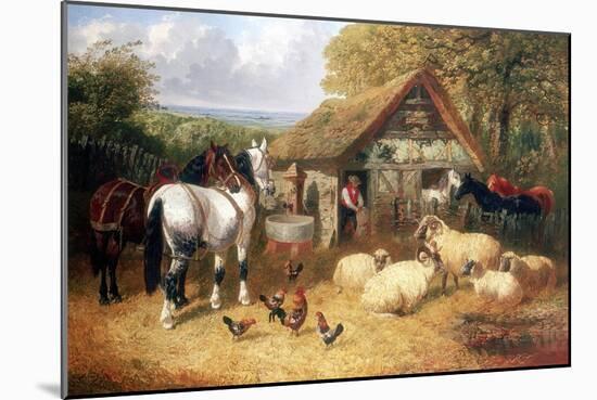 Farmyard Scene, (C1840-C1900)-John Frederick Herring II-Mounted Giclee Print