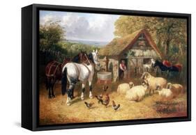 Farmyard Scene, (C1840-C1900)-John Frederick Herring II-Framed Stretched Canvas