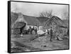 Farmyard Scene, Glenshesk, County Antrim, Ireland, C.1895-Robert John Welch-Framed Stretched Canvas