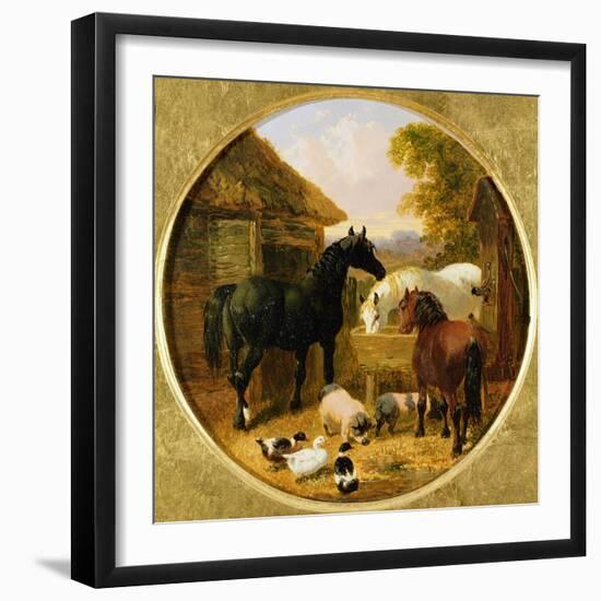 Farmyard Scene-John Frederick Herring II-Framed Giclee Print