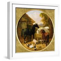 Farmyard Scene-John Frederick Herring II-Framed Giclee Print