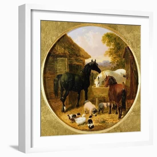 Farmyard Scene-John Frederick Herring II-Framed Giclee Print