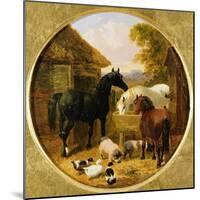 Farmyard Scene-John Frederick Herring II-Mounted Giclee Print