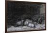 Farmyard Scene-Charles Emile Jacque-Framed Giclee Print