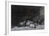 Farmyard Scene-Charles Emile Jacque-Framed Giclee Print