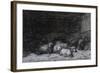 Farmyard Scene-Charles Emile Jacque-Framed Giclee Print